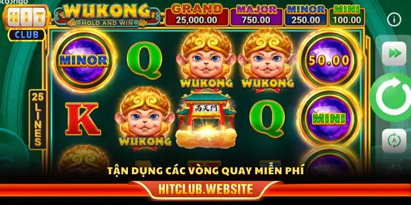 Sử dụng vòng quay miễn phí